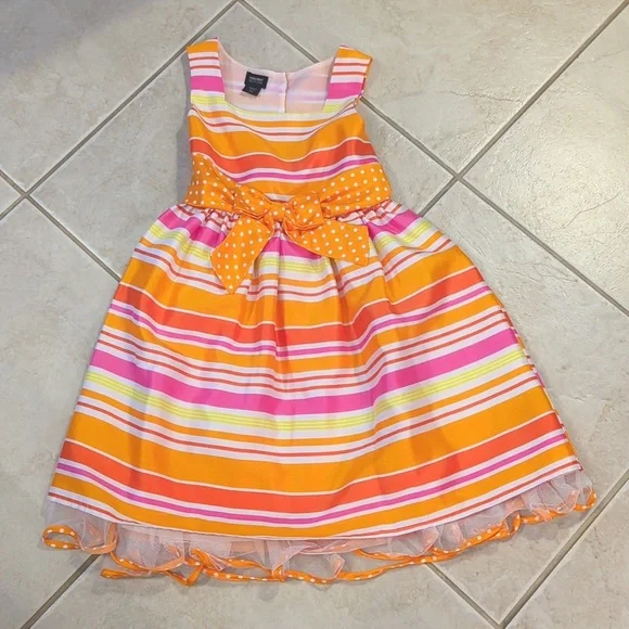 slim fit dress slacks Elegant Satin and Tulle Holiday Dress for Little Girls 452 10 / Green main image 1